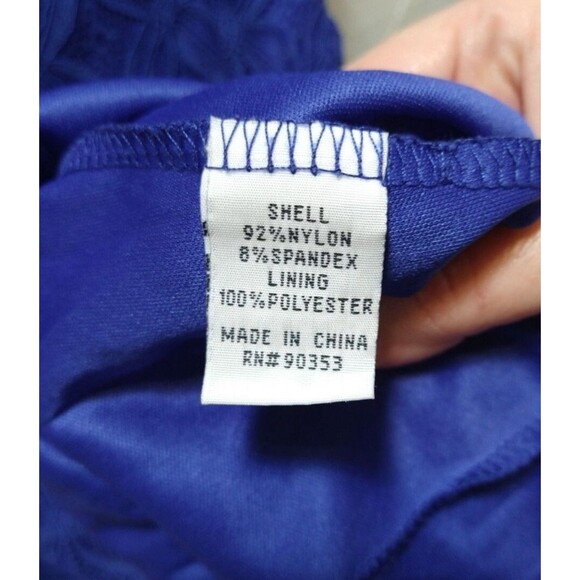 J Glee Women Small Dress Midi Short Fit Flare Vibrant Lace Overlay Semi Formal - Picture 5 of 7